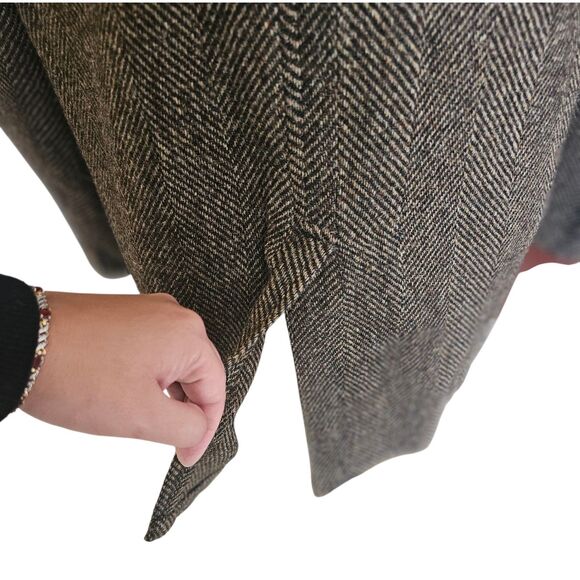 Rare Vintage Brown Herringbone Wool Blazer W/ Classic 2-Button Up Lucas Chicago - Picture 13 of 13